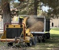 Wood Chipper in action Royalty Free Stock Photo