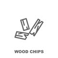 Wood chips icon. Element of row matterial icon. Thin line icon for website design and development, app development. Premium icon