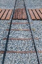 Wood Chock Across Railway