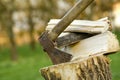 Wood chop Royalty Free Stock Photo