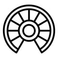 Wood circular staircase icon, outline style