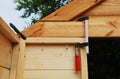 Wood Clamps on Garden Shed