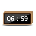 Wood clock digital