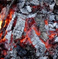 Wood coal burning Royalty Free Stock Photo