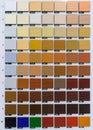 Wood Color Guide. Samples in manufacture Royalty Free Stock Photo