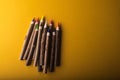 Wood colored pencils Royalty Free Stock Photo