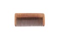 A wood hair comb isolated on a white background