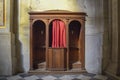 Confessional in Catholic church