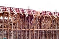 Wood construction in landscape view