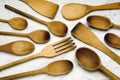 Wood cooking spoons