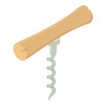 Wood corkscrew icon, isometric style