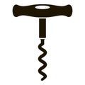 Wood corkscrew icon, simple style