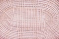 Wood crafts rattan weave in oval patterns , natural texture abstract for background Royalty Free Stock Photo