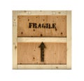 Wood crate fragile stamp