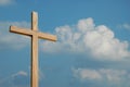 Wood Cross and Clouds