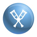 Wood crutches icon, outline style