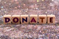 Donate word Royalty Free Stock Photo