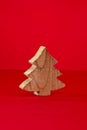 Wood cut shape Christmas tree Royalty Free Stock Photo