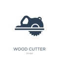 wood cutter icon in trendy design style. wood cutter icon isolated on white background. wood cutter vector icon simple and modern Royalty Free Stock Photo