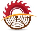 Wood cutting logo