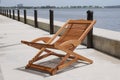 Deck Chair on promenade Royalty Free Stock Photo