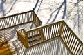 Wood Deck in Winter Royalty Free Stock Photo