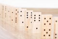 Wood domino pieces