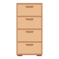 Wood drawer icon cartoon vector. Design sofa lounge Royalty Free Stock Photo