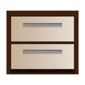 Wood drawer mockup, realistic style