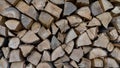 Wood is dried before being made into charcoal.Lumber. Fire logs. Firewood natural background. Woodpile in sawmill Royalty Free Stock Photo