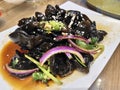 Wood Ear Mushroom Salad, refreshing Chinese appetizer Royalty Free Stock Photo