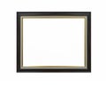 wood empty picture frame Isolated on white background Royalty Free Stock Photo