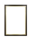 wood empty picture frame Isolated on white background Royalty Free Stock Photo