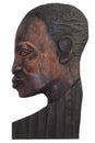 Wood face of the man