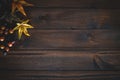 Wood Fall Background with foliage