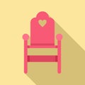 Wood feeding chair icon, flat style Royalty Free Stock Photo