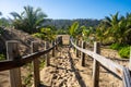 Wood Fence at Aguadilla Beach Puerto Rico Royalty Free Stock Photo