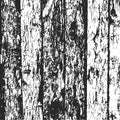 Wood fence grunge background, black and white pine bark texture. Vector Royalty Free Stock Photo