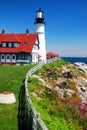 Portland Head Lighthouse in Maine Royalty Free Stock Photo