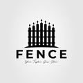 wood fence or wooden gate logo vector illustration design Royalty Free Stock Photo