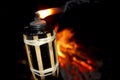 Wood flaming torch