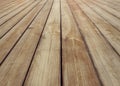 Wood floor background textured. Perspective wooden floor. Selective focus. Royalty Free Stock Photo