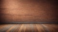 Wood floor and brick wall for Vintage wallpaper Royalty Free Stock Photo