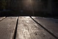 Wood floor texture. Wooden planks on a background of sunlight