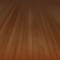 Wood floor vector perspective view with wooden texture in dark brown color isolated. Background for Royalty Free Stock Photo