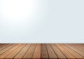 Wood floor and wall, empty room for background. Big empty room in grange style with wooden floor Royalty Free Stock Photo