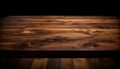 Wood flooring, table plank, nature indoors, dark hardwood pattern generated by AI