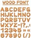 Wood Font Wooden Letters Numbers