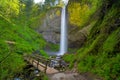 Wood Foot Bridge by Latourell Falls in Oregon USA