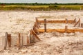 Wood forms to creat a concrete building slab Royalty Free Stock Photo